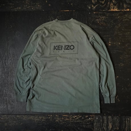 KENZO Printed Long Sleeve T-Shirt (90s XL made in Italy)