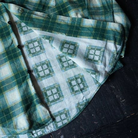 Big Mac Printed Flannel Shirt (60s L )