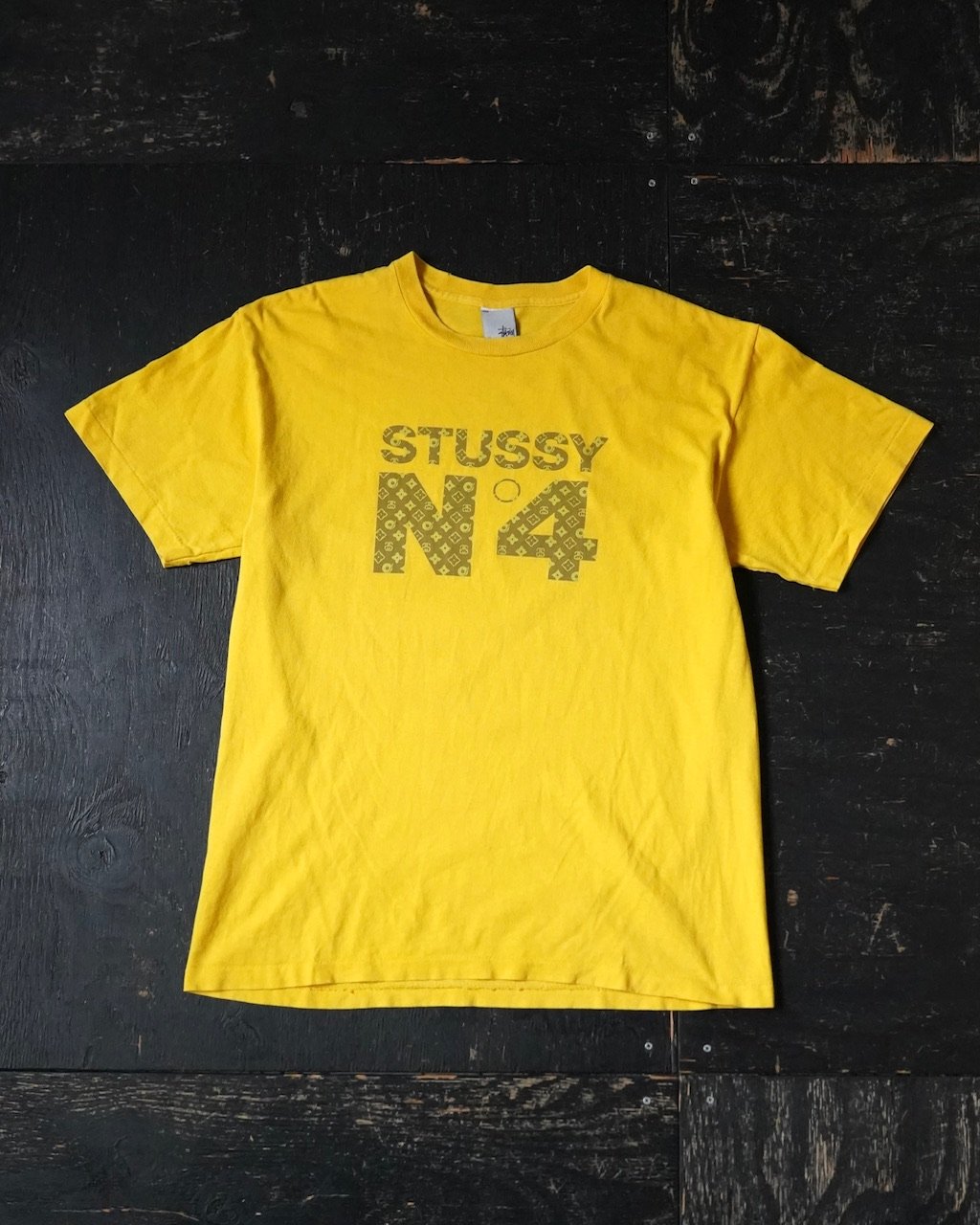 Stussy N°4 Monogram T-Shirt (90s L made in USA)