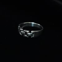Mexican Jewelry 925 Silver Mesh Ring (80s 23号)