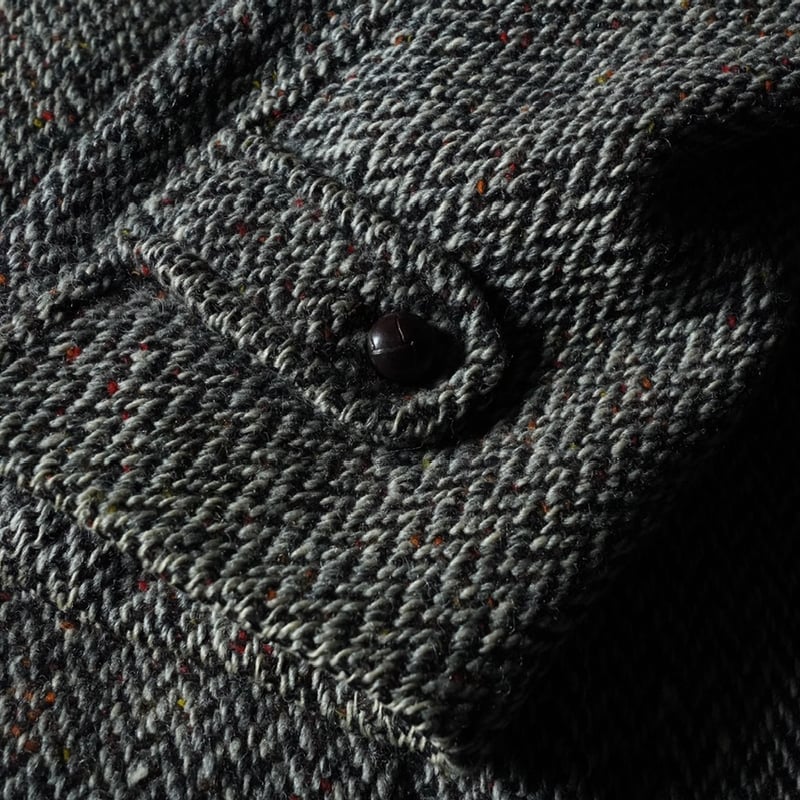 Burberrys' Irish Tweed Long Coat (60s about L m