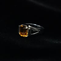 Square Citrine Ring (17号)