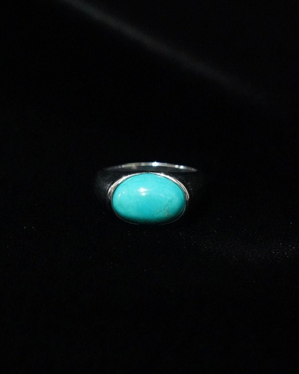 ブルーリッジターコイズ（ネバダ州産）　リング　Silver925／15号 Turquoise 925 Silver Ring (90s 15号 Italy) | glo