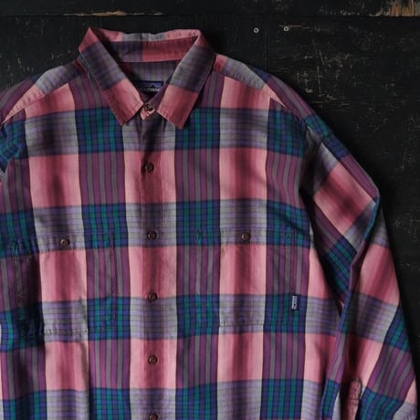 Patagonia Organic Cotton Plaid Shirt (90s L made in Portugal )