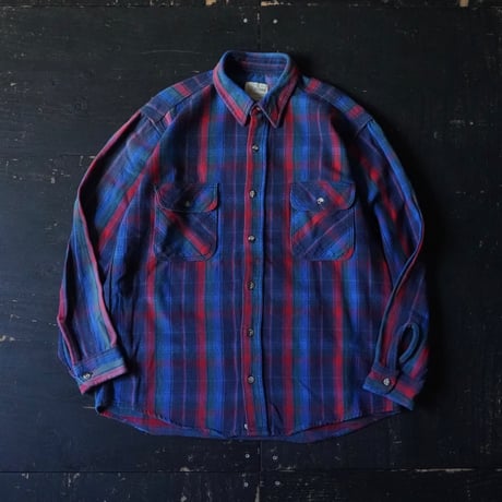 Melton Heavy Flannel Shirt (80s about L )