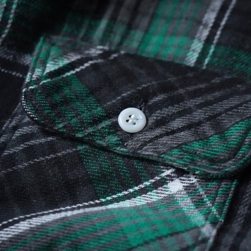 Vintage Plaid Flannel Shirt (50-60s about M マチ付