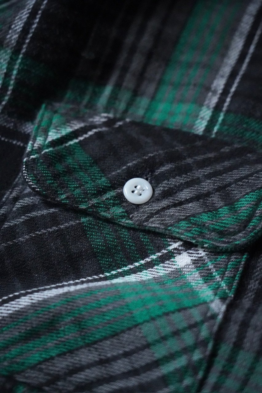 Vintage Plaid Flannel Shirt (50-60s about M マチ付