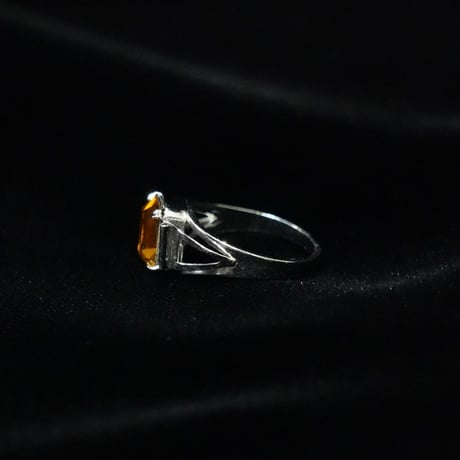 Square Citrine Ring (17号)