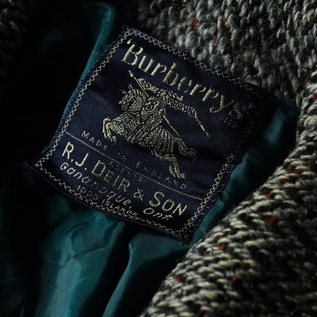 Burberrys' Irish Tweed Long Coat (60s about L made in England)