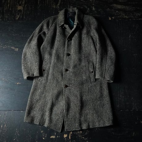 Burberrys' Irish Tweed Long Coat (60s about L made in England)