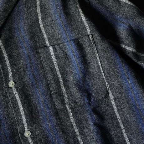 Rugby Striped Open Collar Shirt (50-60s good size!!)