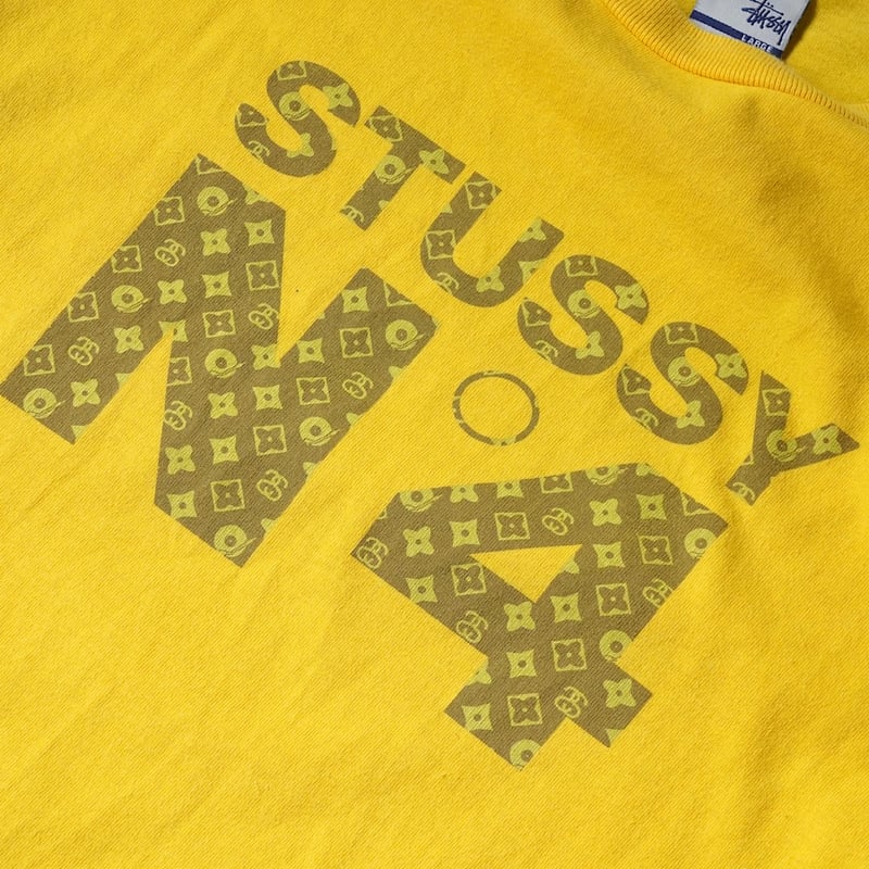 Stussy N°4 Monogram T-Shirt (90s L made in USA)