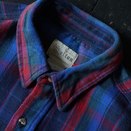 Melton Heavy Flannel Shirt (80s about L )