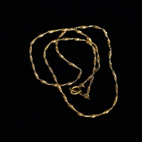 18K Gold Twist Necklace (80-90s Japan )