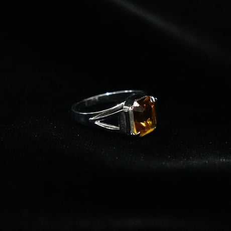 Square Citrine Ring (17号)