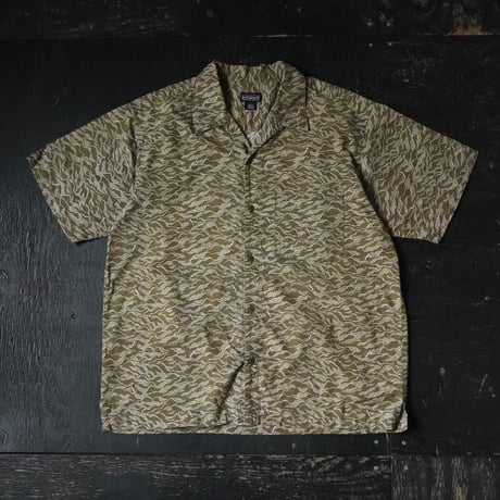 Patagonia Organic Cotton Open Collar Shirt (00s L Wave&Trout)