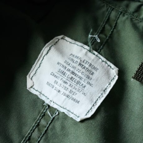 U.S. Army M-65 Fish Tail Parka (70s S/Regular WYNN INDUSTRIES, INC.)