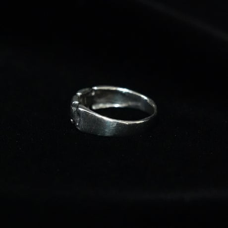 Mexican Jewelry 925 Silver Mesh Ring (80s 23号)