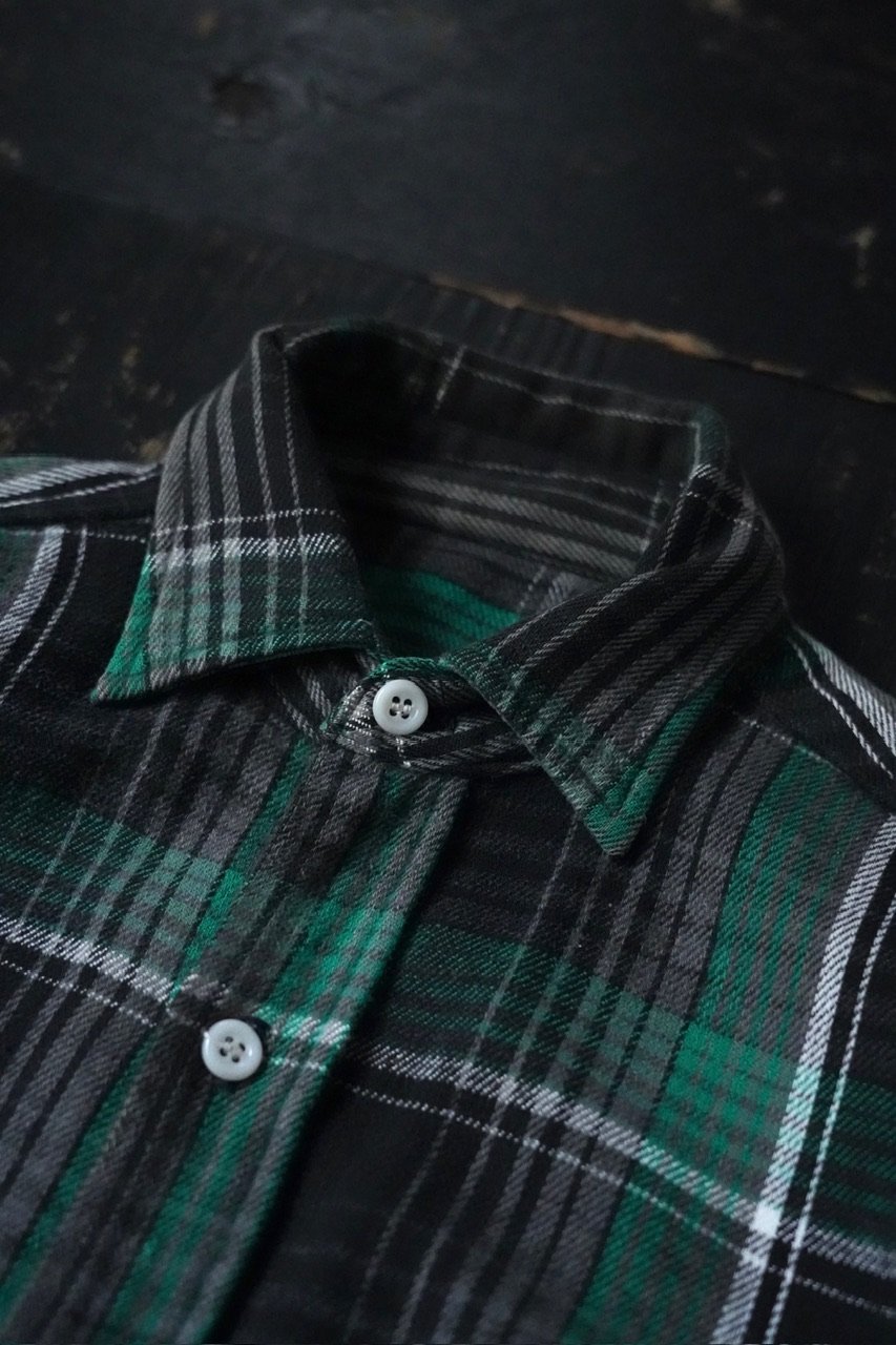 Vintage Plaid Flannel Shirt (50-60s about M マチ付