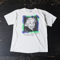 Albert Einstein Print T-Shirt (90s L made in USA)