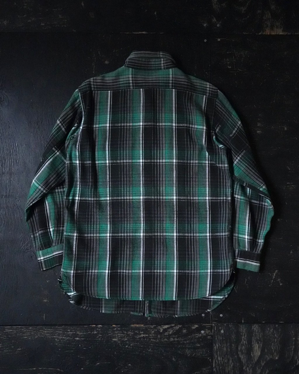 Vintage Plaid Flannel Shirt (50-60s about M マチ付