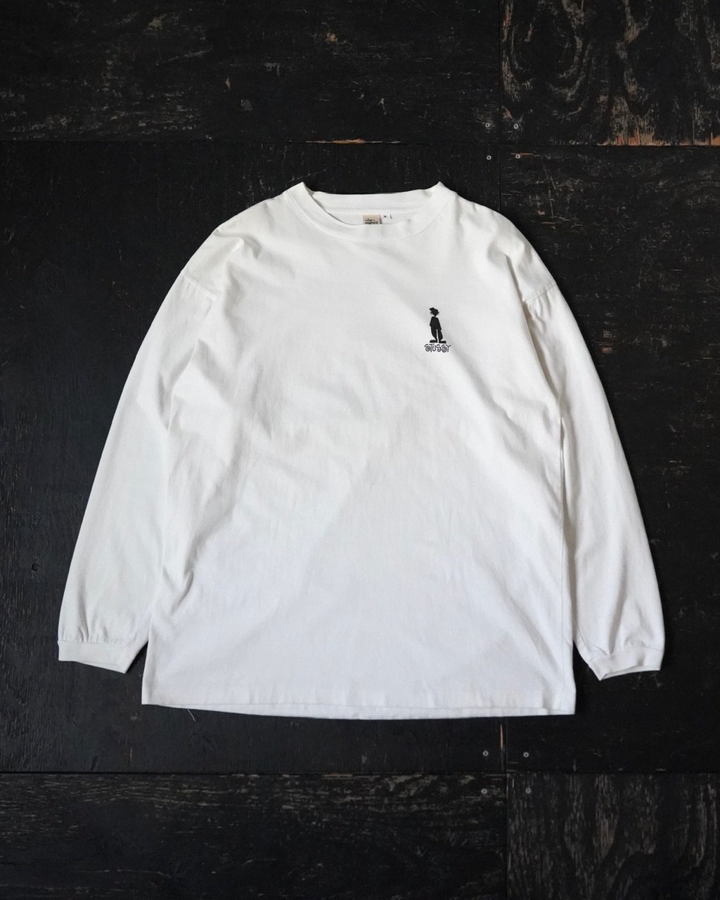 Stussy Shadow Man Print Long Sleeve T-Shirt (90