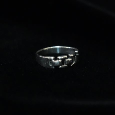 Mexican Jewelry 925 Silver Mesh Ring (80s 23号)