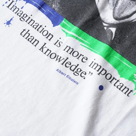 Albert Einstein Print T-Shirt (90s L made in USA)