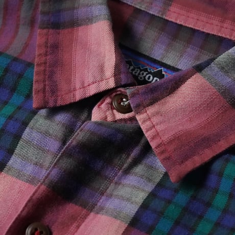 Patagonia Organic Cotton Plaid Shirt (90s L made in Portugal )