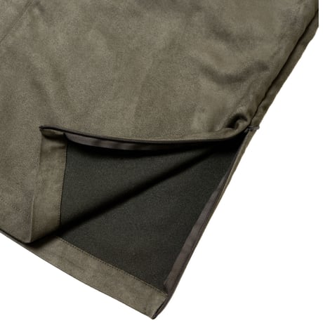 serve original faux suede long skirt olive
