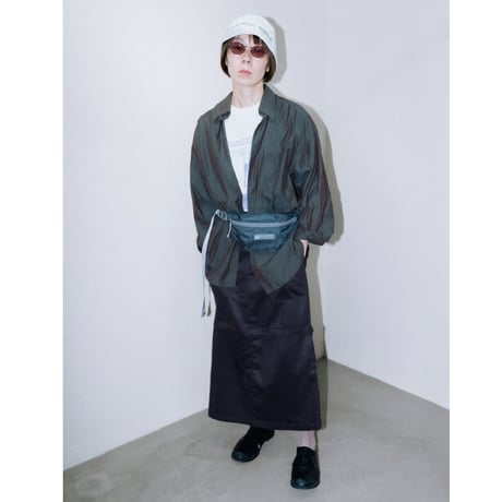 serve original faux suede long skirt charcoal