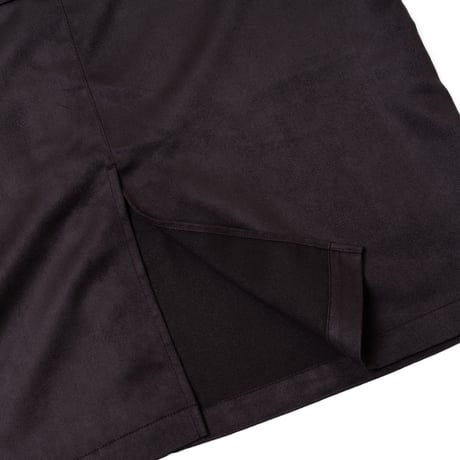 serve original faux suede long skirt charcoal