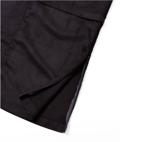 serve original faux suede long skirt charcoal