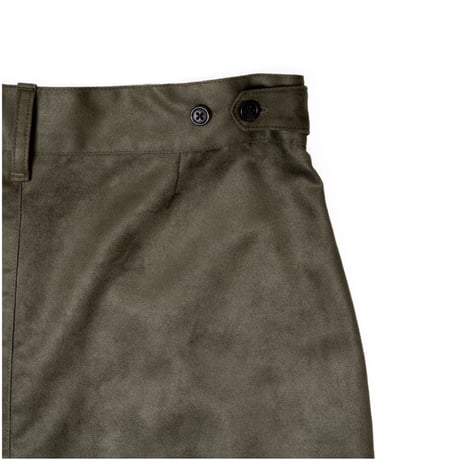 serve original faux suede long skirt olive