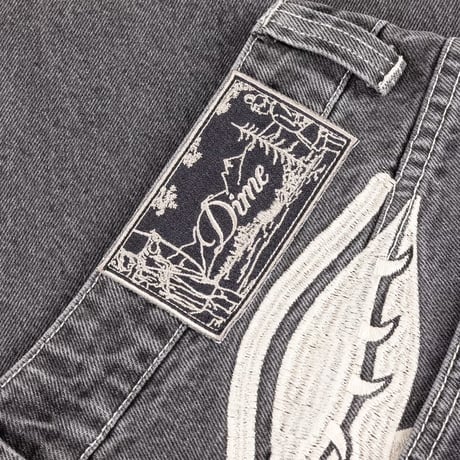 Dime Baggy Wink Denim Pants - Faded Black
