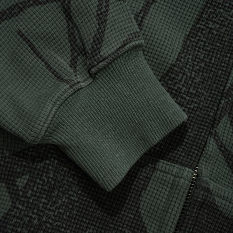 Butter Goods Bleach Waffle Zip Thru Hood - Camo