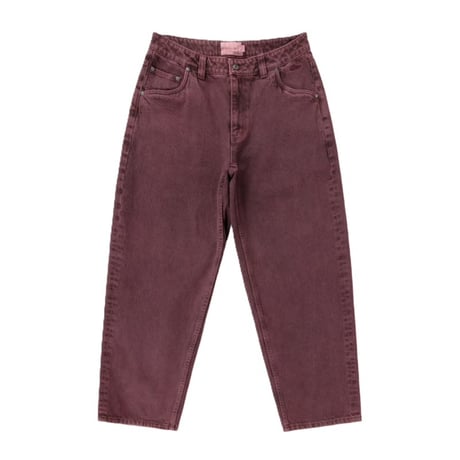 Dime Baggy Denim Pants - Wine Washed