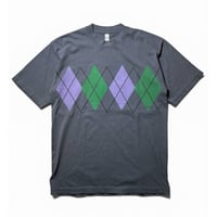 STEAMIN PLAID TEE - Dolphin Blue
