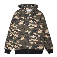 PROCLUB Heavyweight Full Zip Fleece Hoodie - Green Camo