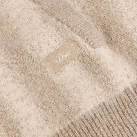 Dime Mohair Striped Zip Hoodie - Cream
