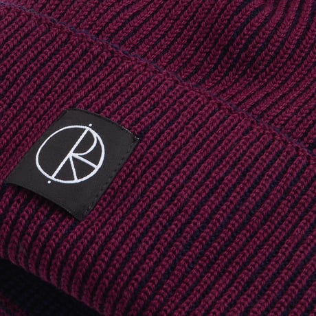 Polar Skate Co. Lines Merino Beanie - Wine / Navy
