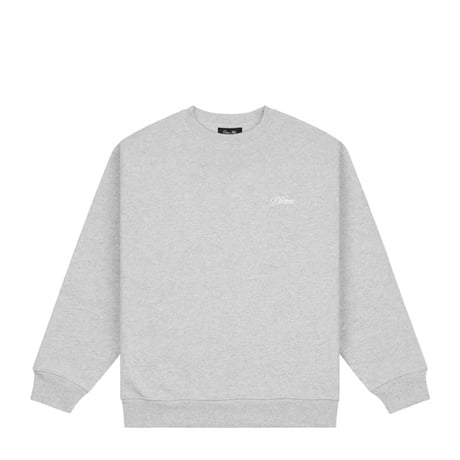 Dime Cursive Small Logo Crewneck - Heather Gray