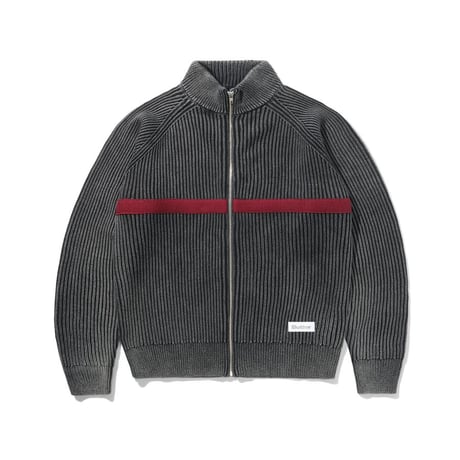 Butter Goods Bleach Zip-Thru Knit - Navy