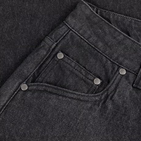 Dime Relaxed Denim Pants - Black Washed