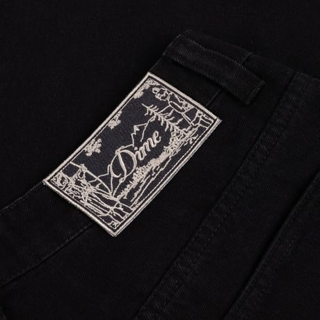 Dime Baggy Denim Pants - Black