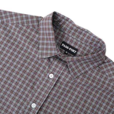 Pass~Port Workers Check Short Sleeve Shirt - Sangria