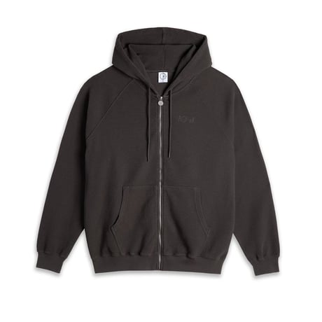 Polar Skate Co. Waffle Zlp Hoodie - Dirty Black