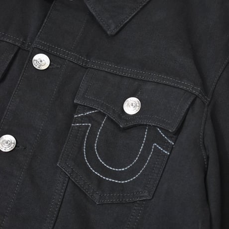 True Religion SN Denim Trucker Jacket - Black Rinse