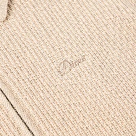 Dime Double Zip Knit - Tan