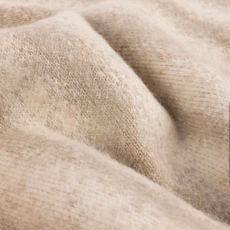 Dime Mohair Striped Zip Hoodie - Cream